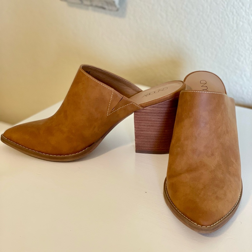 Abound stacked heel camel mules from Nordstrom, like new  size 8.5